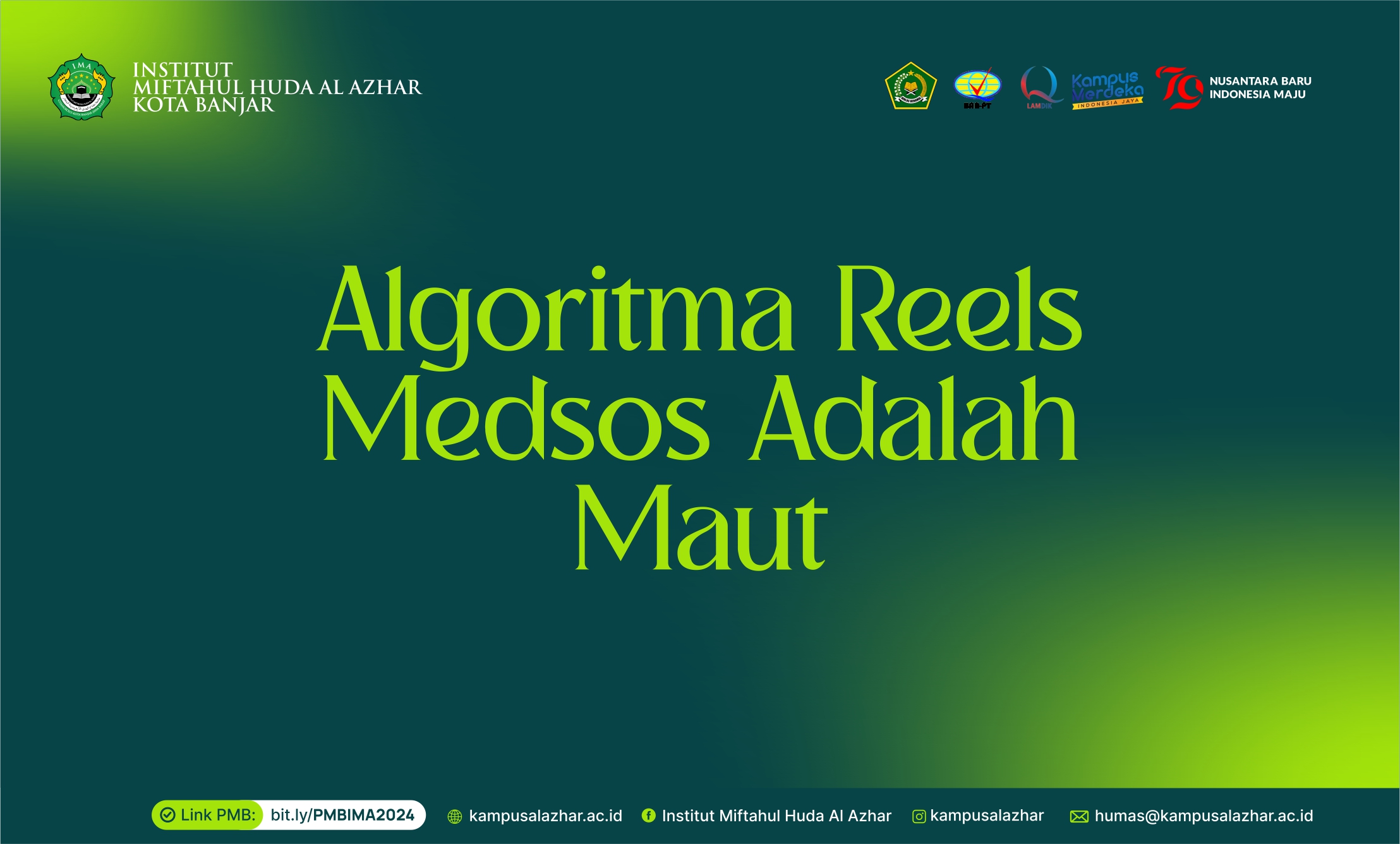 Algoritma Reels Medsos Adalah Maut